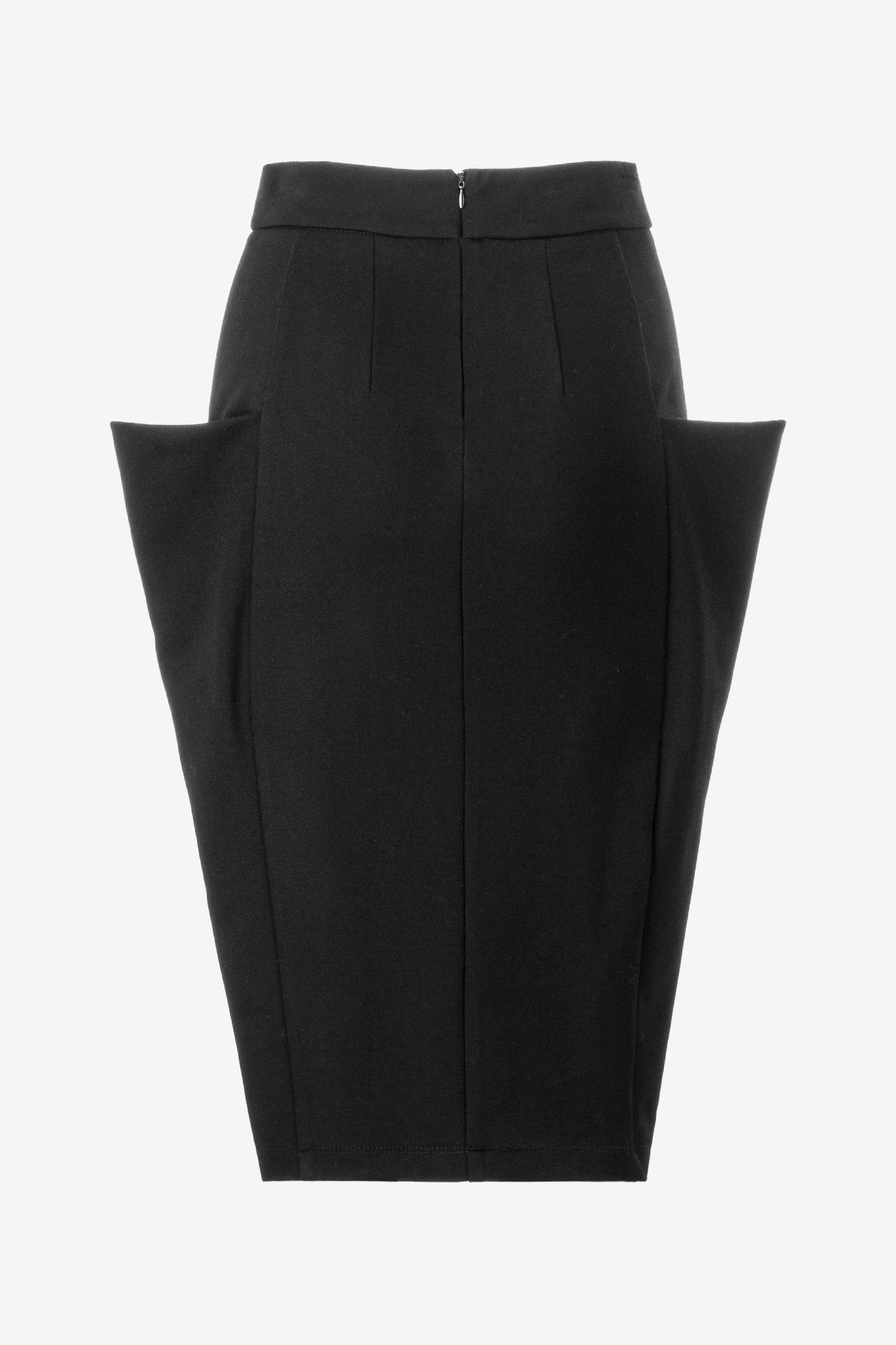 Sculpted Avant-Garde Pencil Skirt with Oversized Pockets