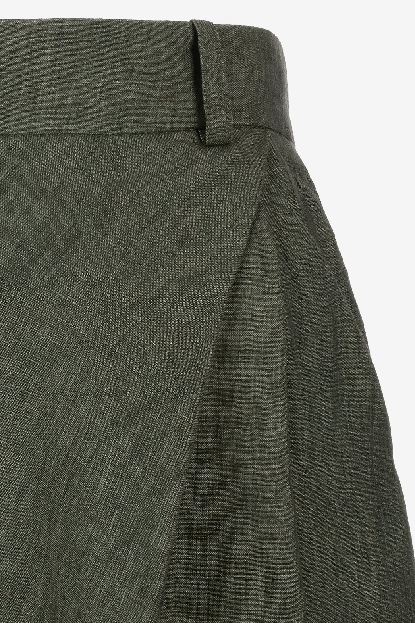 Linen Shorts with Skirt Effect