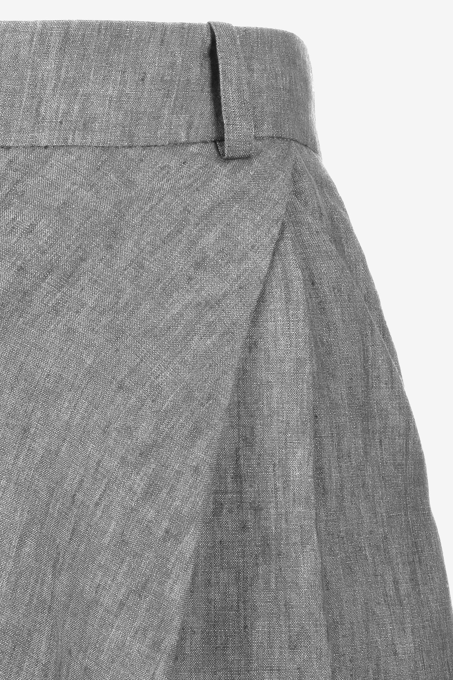 Linen Shorts with Skirt Effect