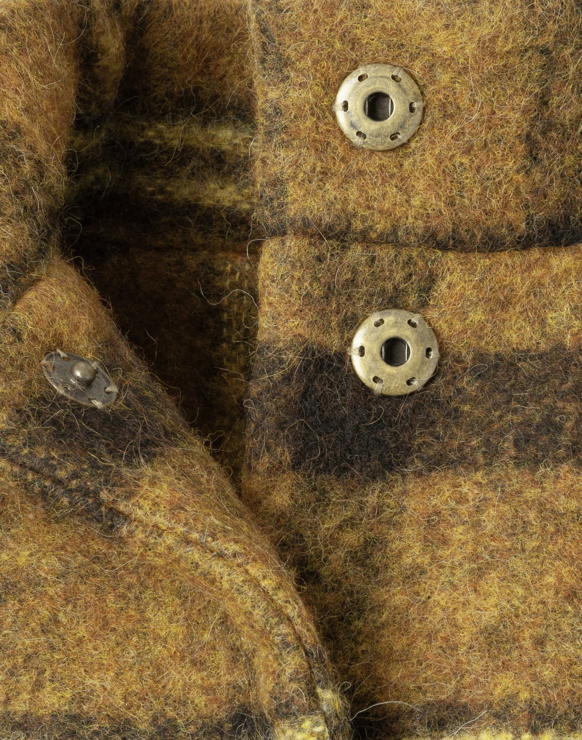 Checked Alpaca & Mohair Coat with Sculptural High Collar
