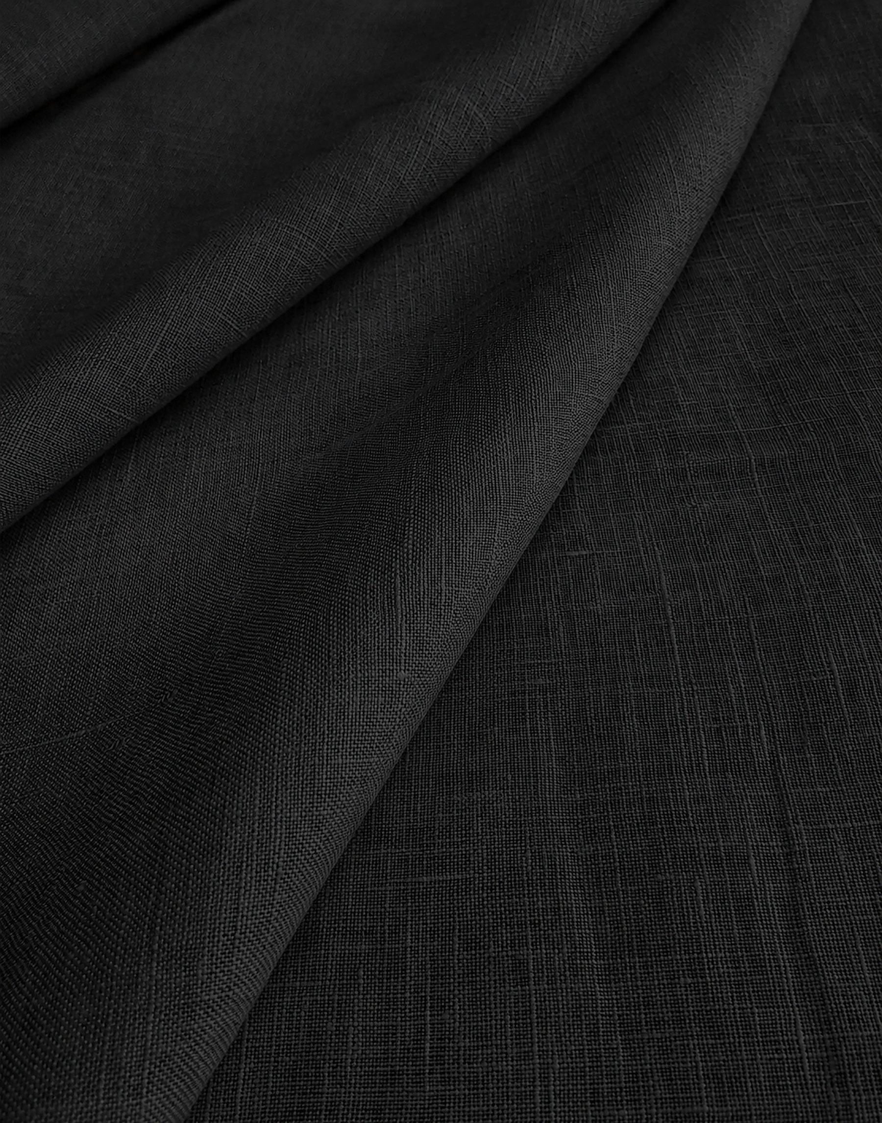 Black Linen Fabric