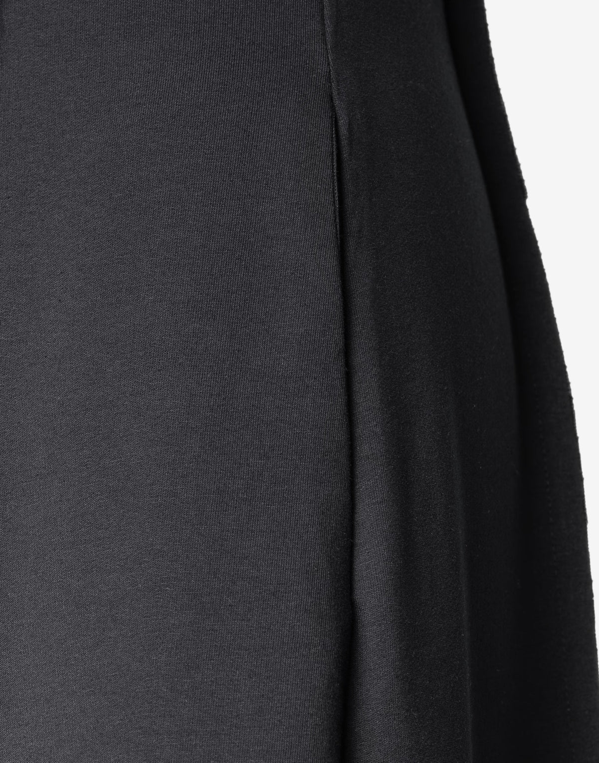 Black Hooded Maxi Dress with Sculptural High Neck