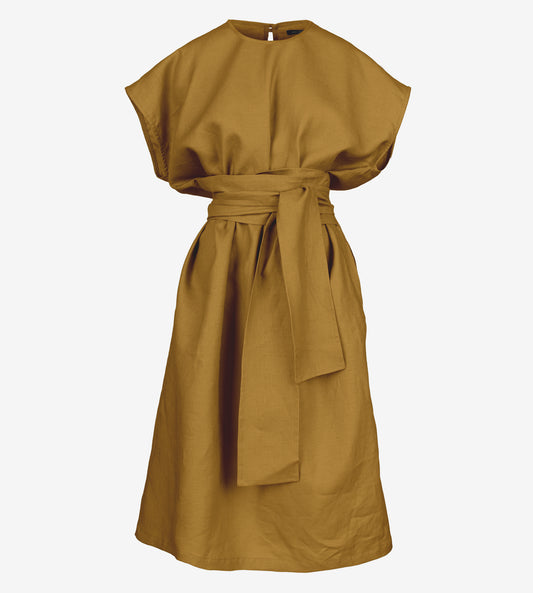 Linen Dress with Pockets and belt