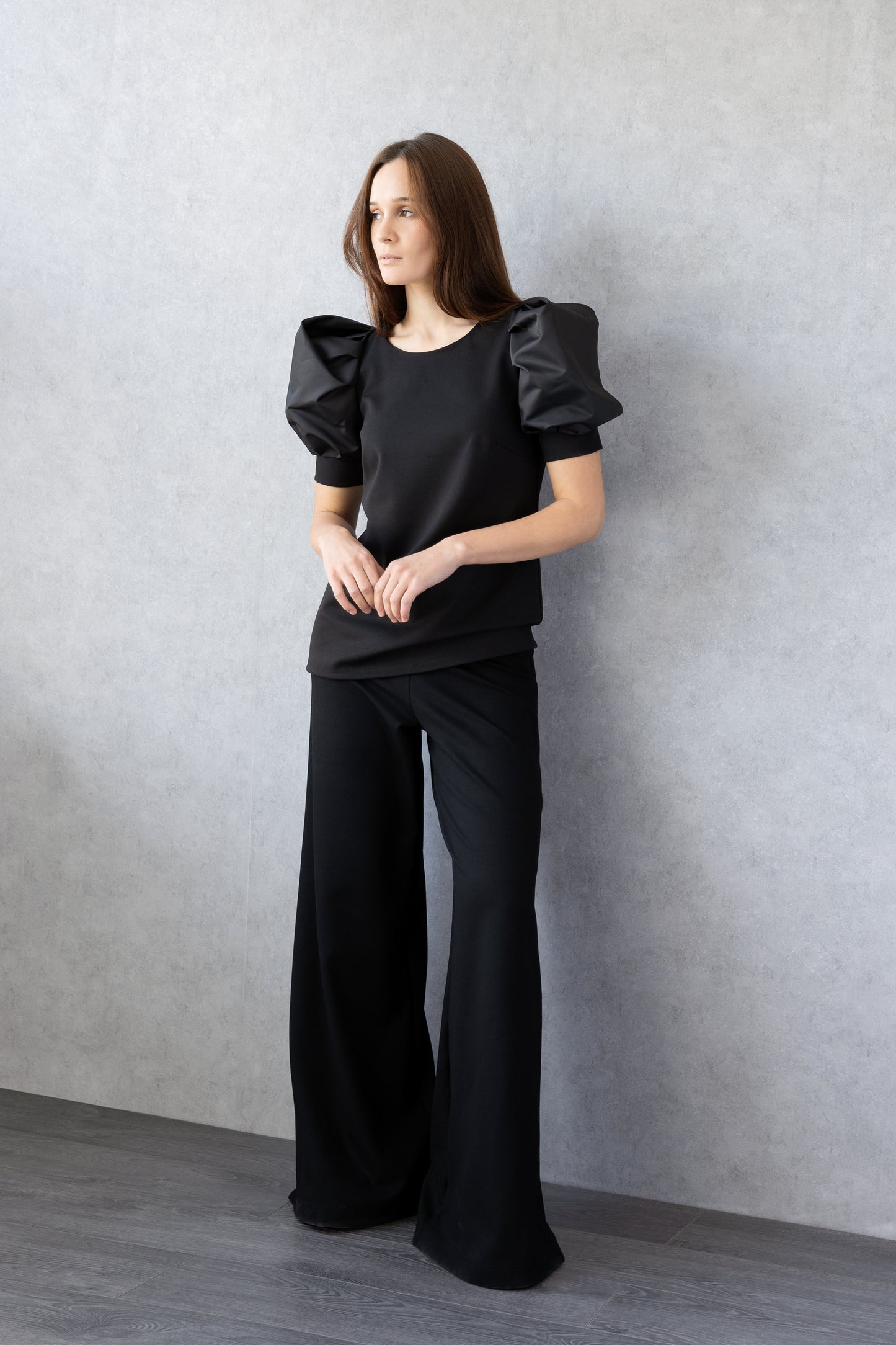 Sculpted Puff Sleeve Blouse