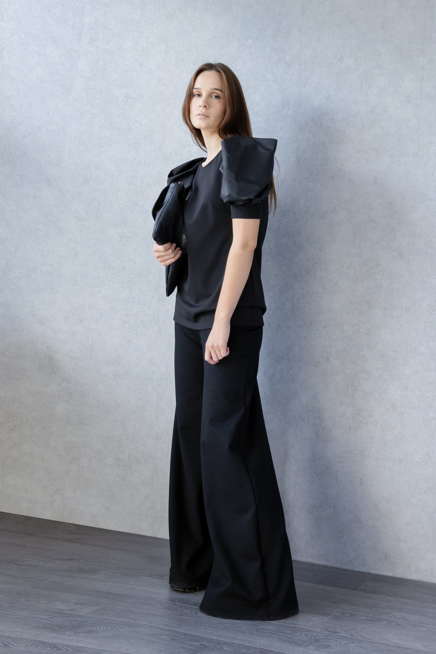 Sculpted Puff Sleeve Blouse
