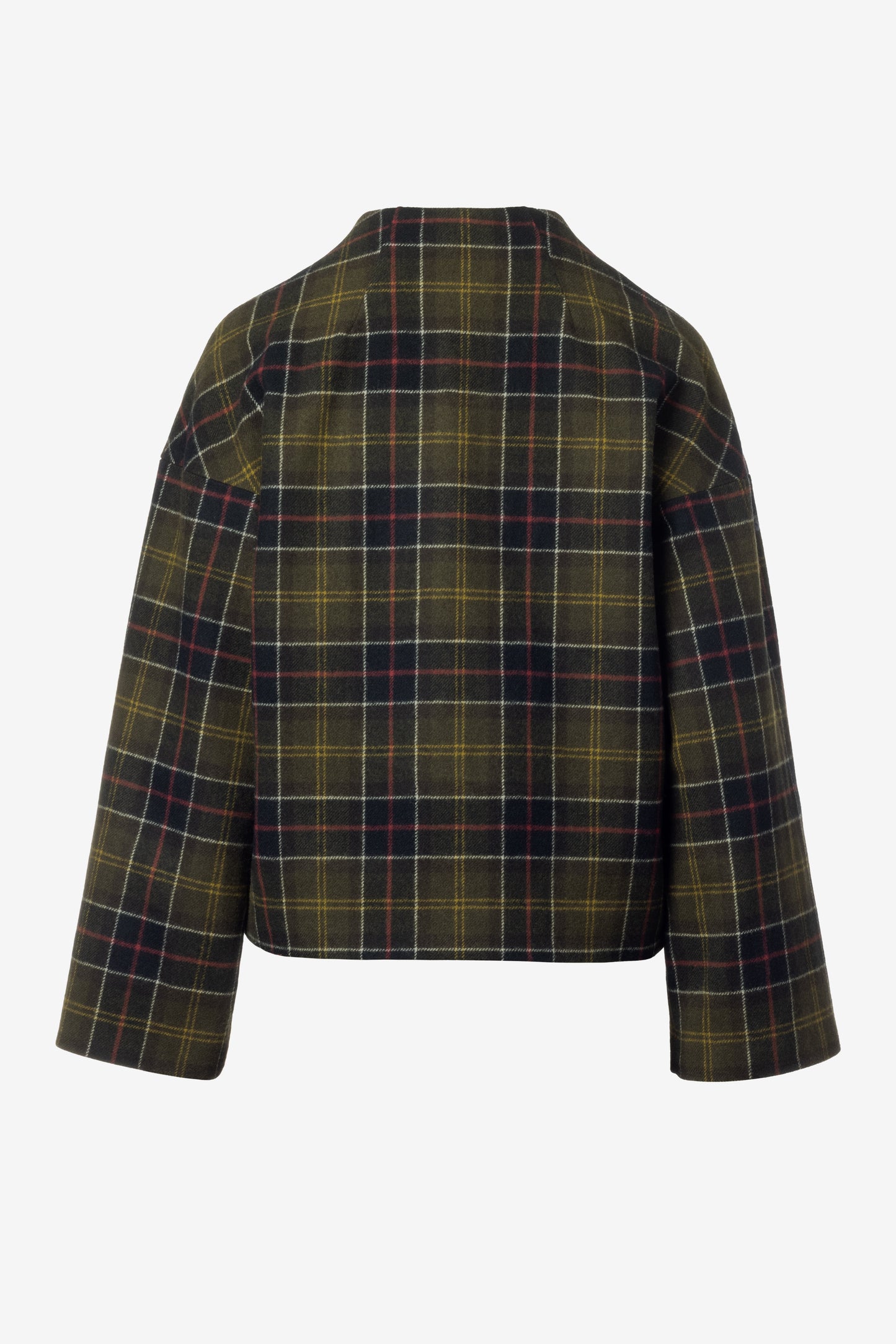 Back view of Jana Coshe wool tartan jacket