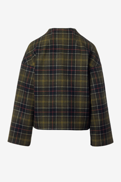 Back view of Jana Coshe wool tartan jacket
