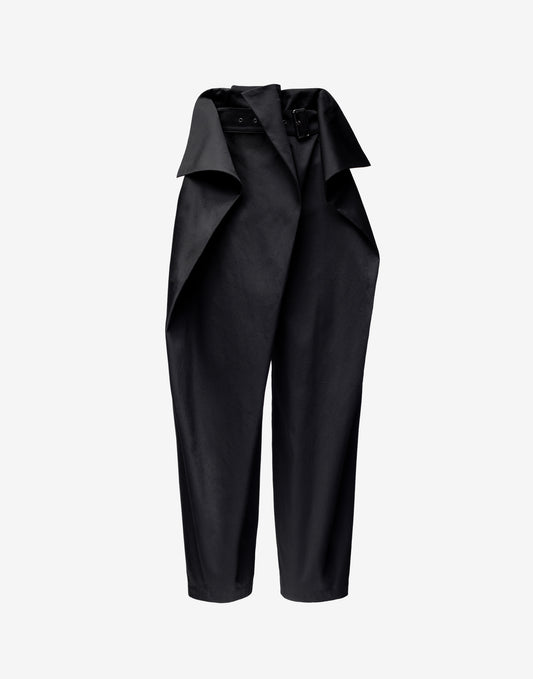 Statement Wide Leg Trousers with Sculptural Pleats