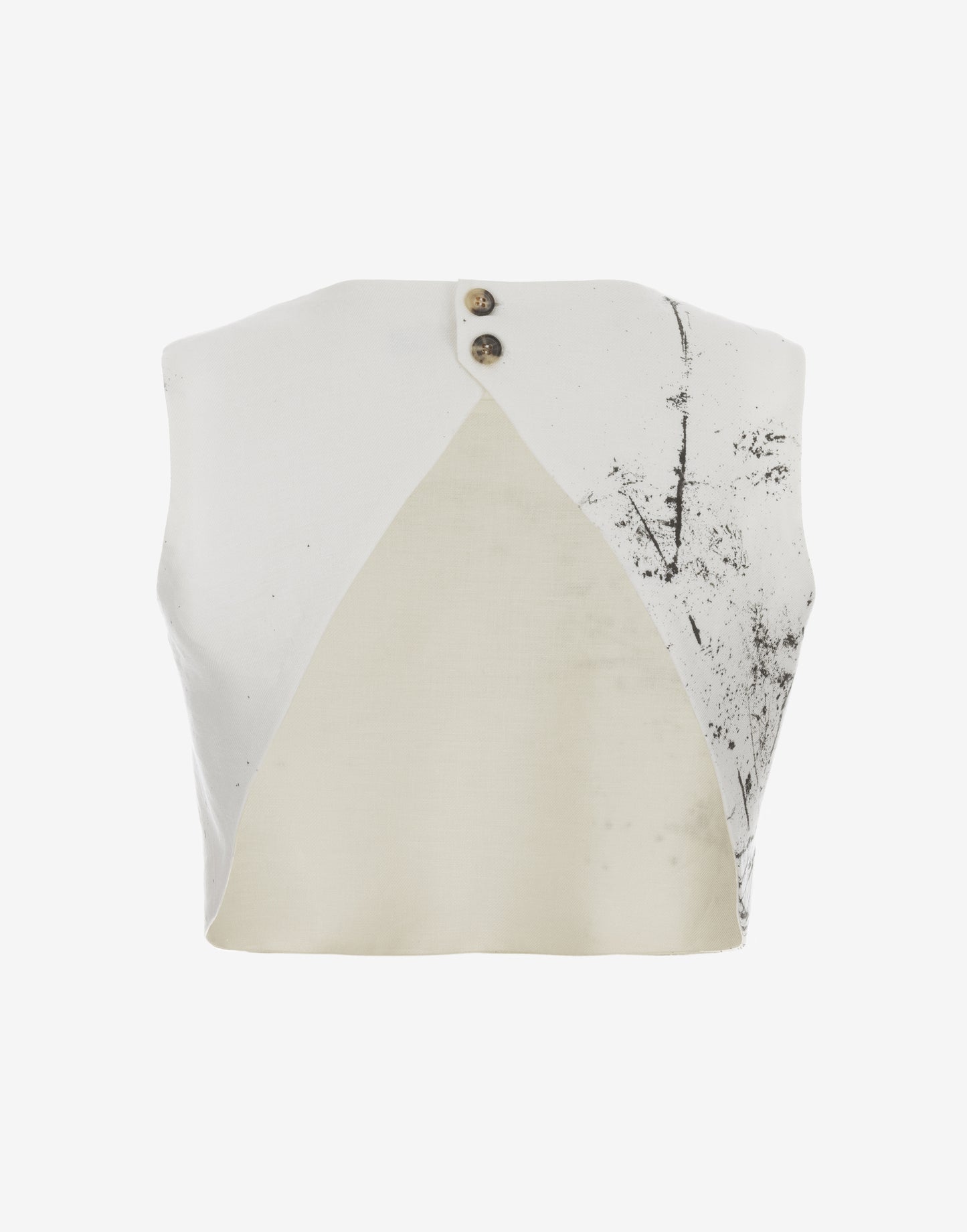 Hand Painted Linen Set With Open Back Top