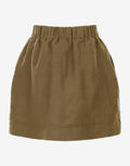 Dark Mustard Linen Mini Skirt For Summer Days