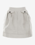 Natural Linen Mini Skirt For Summer Days