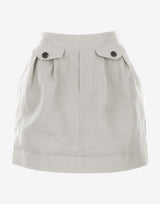 Natural Linen Mini Skirt For Summer Days
