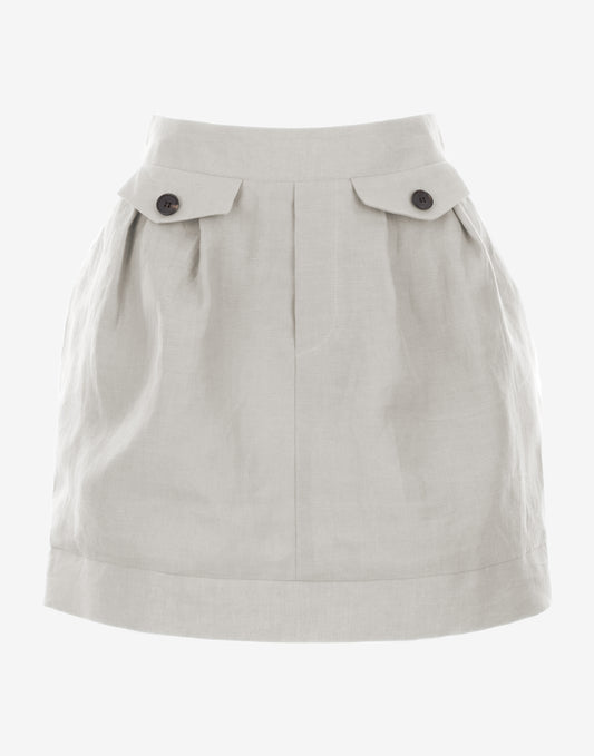 Natural Linen skirt - Ghost Front