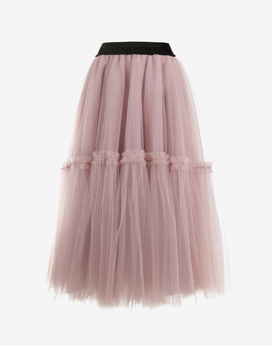 Layered tulle skirt in Ash of Roses Ghost