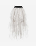 Ivory Layered Tulle Skirt - Elegant Occasion Wear