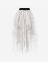 Ivory Layered Tulle Skirt - Elegant Occasion Wear