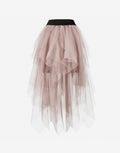 Pink Layered Tulle Skirt - Elegant Occasion Wear