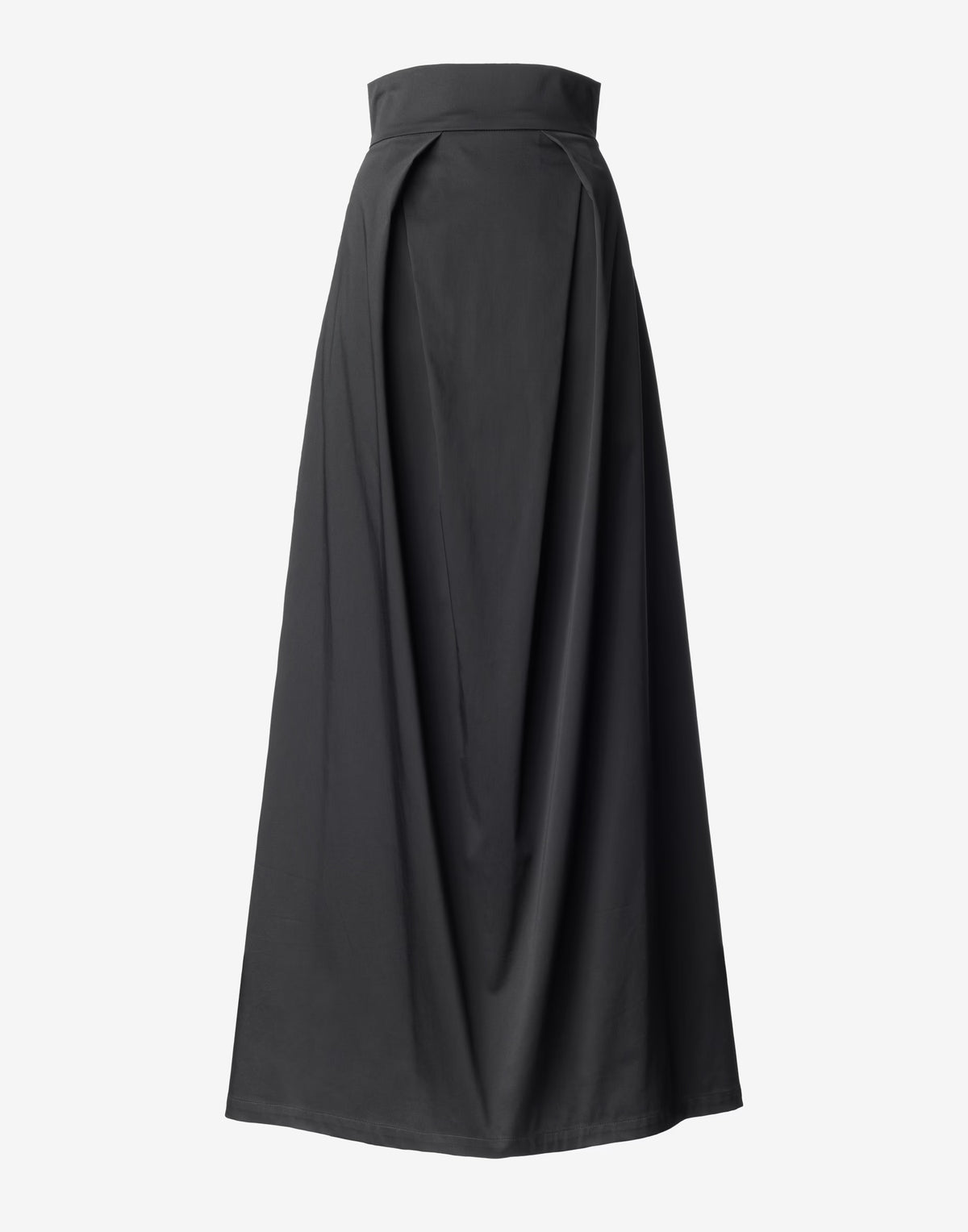 Black high waisted skirt front view