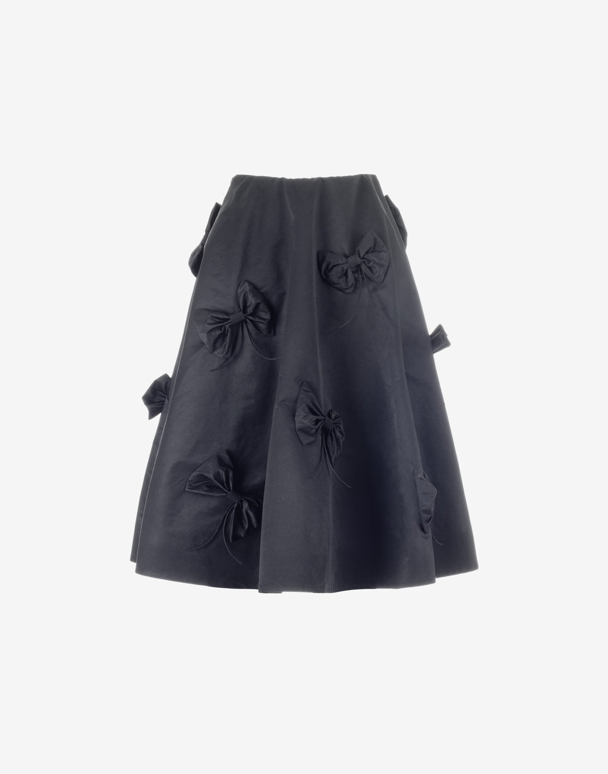 Bow Detail A-Line Midi Skirt