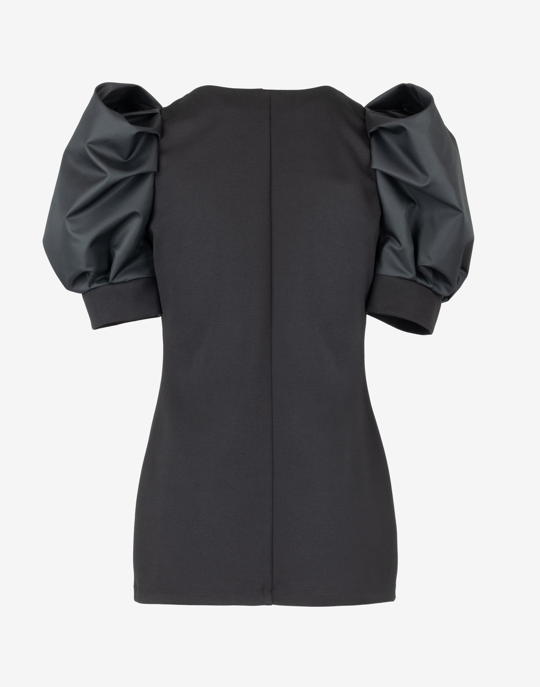 Black Puff Sleeve Blouse Ghost Back