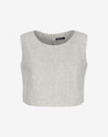 Natural Linen Open Back Crop Top