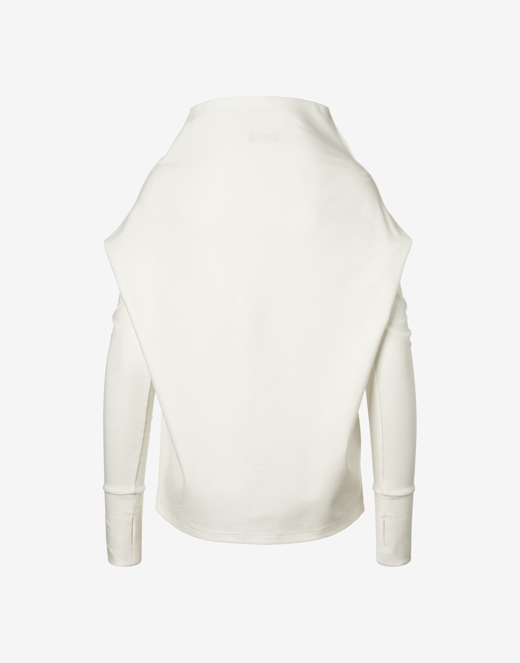 Ivory Sculptural Turtleneck Blouse Ghost Back
